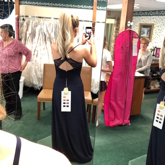 Navy Bridesmaid Dress - Picture 5 of 8